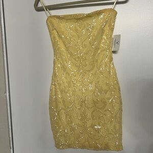 Windsor Baby Yellow Sequin Dress